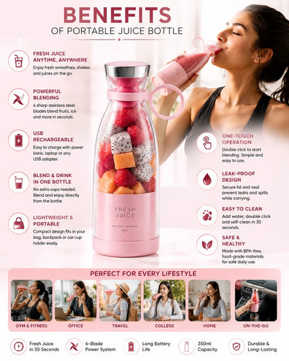 Electric Portable Mini Juicer Bottle